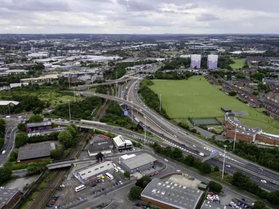 The M621 in Leeds.