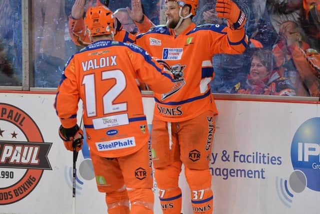 ON SONG: Matt Marquardt is enjoying an impressive first season with Sheffield Steelers. Picture: Dean Woolley