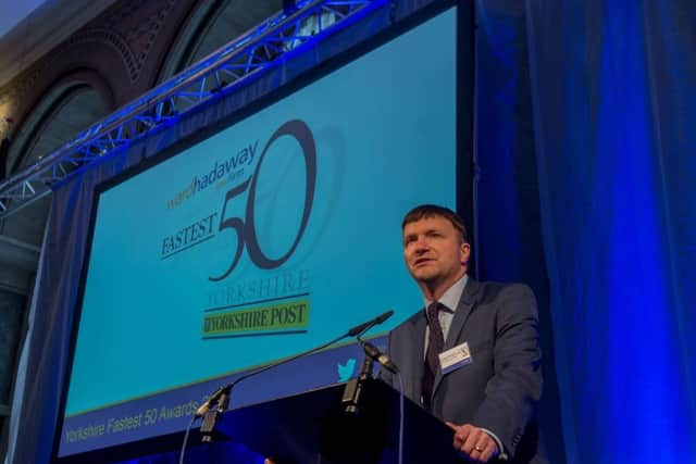 Date: 17th March 2017.
Picture James Hardisty.
Fastest 50 Awards 2017, held at Aspire, Infirmary Street, Leeds. Pictured Greg Wright Deputy Business Editor The Yorkshire Post.