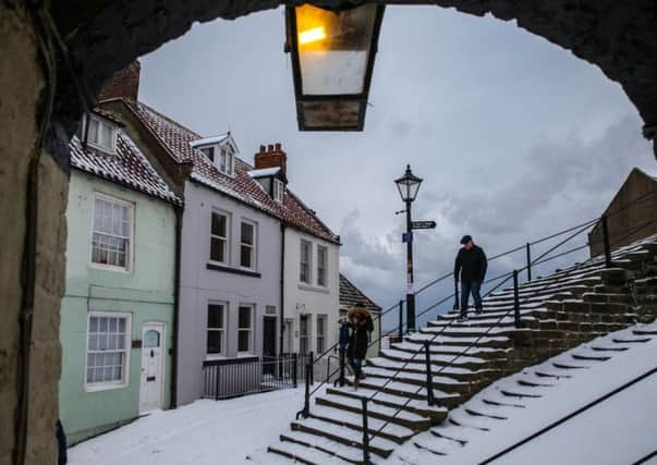 Whitby in the snow.