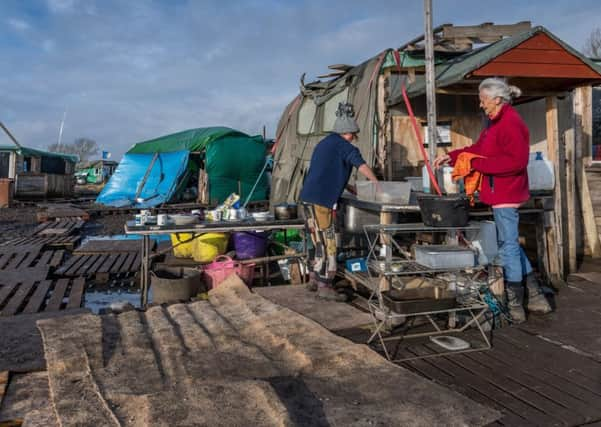 The anti-fracking camp at Kirby Misperton.