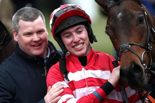 Trainer Gordon Elliott and Jockey Jack Kennedy (right).