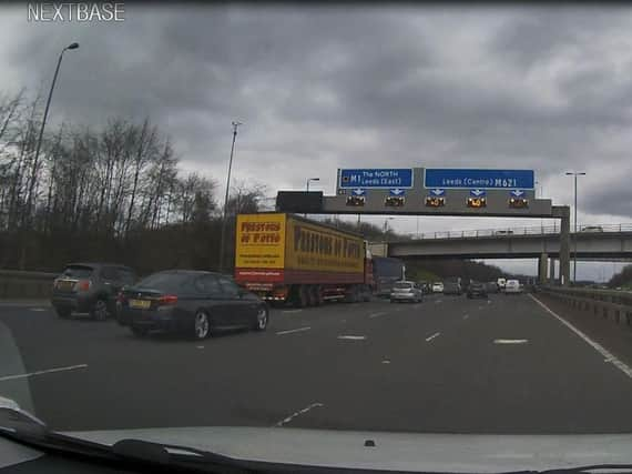 Tailbacks on the M1 northbound