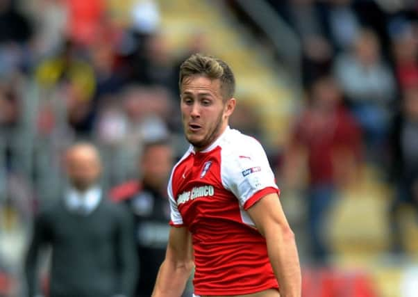 Rotherham United's Will Vaulks went close to scoring twice in the first half against Charlton at The Valley. 
Picture: Jonathan Gawthorpe