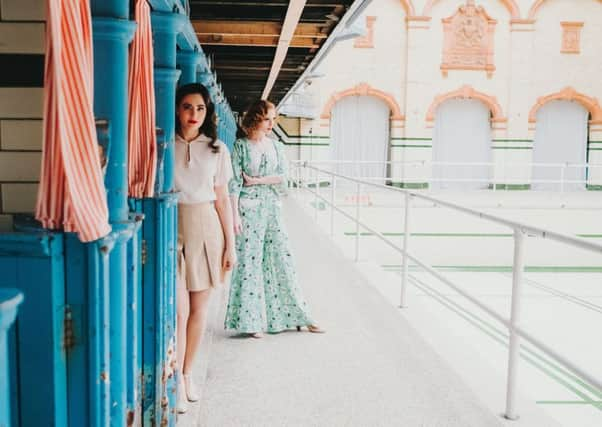 Forties' style keyhole blouse, Â£59, and Thirties' style pleated shorts, Â£59; Thirties' style beach pyjama set in crocus print, Â£159.
All clothing and styling: Houseof Foxy
Photographer: Kate McCarthy at www.katemccarthyphotography.co.uk
Location: Victoria Baths, Manchester: http://www.victoriabaths.org.uk