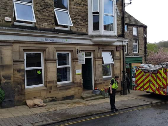 The scene on Pateley High Street.