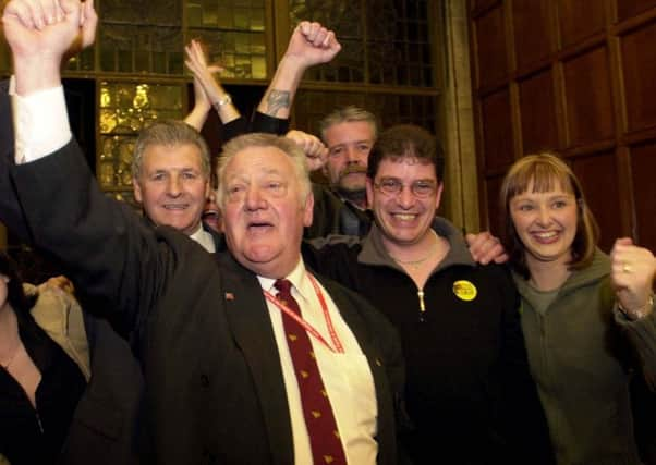 Ken Turner with supporters on election night