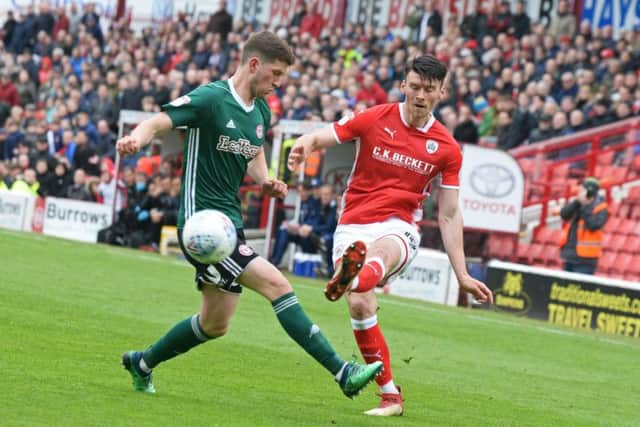 Hero: Striker Kieffer Moore put the Reds ahead.