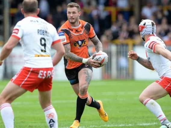 Zak Hardaker, in action with Castleford Tigers last season.