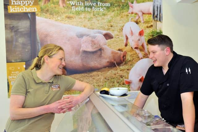 Anna Longthorp with chef Patrick McNeil at Anna's Happy Kitchen near Howden.