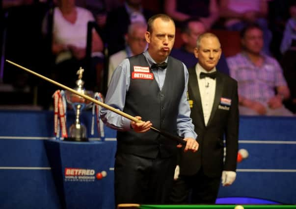 Mark Williams leads John Higgins 10-7.