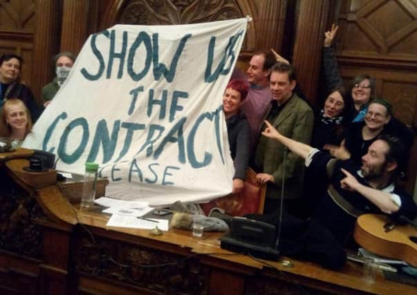 Tree campaigners demanding transparency over Sheffield Council's contract with Amey.