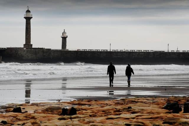 Whitby beach.