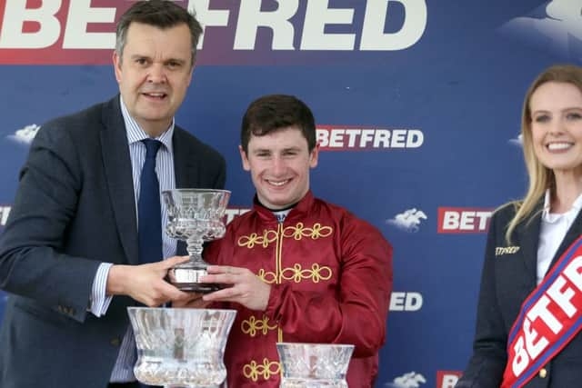 Oisin Murphy collects his Dante trophy.