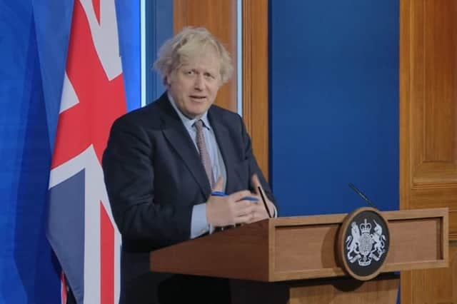 Today's conference was delivered from Downing Street's new media briefing room (Photo: PA Video)